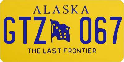 AK license plate GTZ067