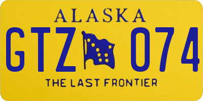 AK license plate GTZ074