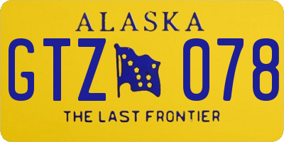 AK license plate GTZ078