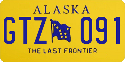 AK license plate GTZ091