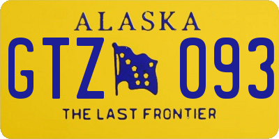AK license plate GTZ093