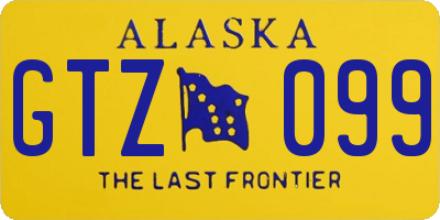 AK license plate GTZ099