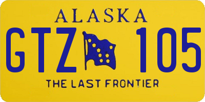 AK license plate GTZ105