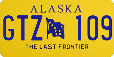 AK license plate GTZ109