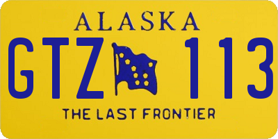AK license plate GTZ113
