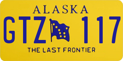 AK license plate GTZ117