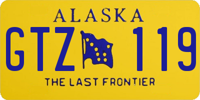 AK license plate GTZ119