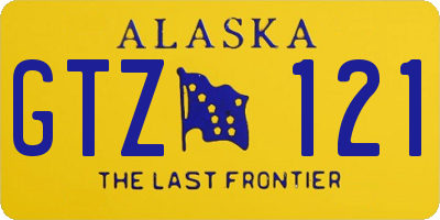 AK license plate GTZ121