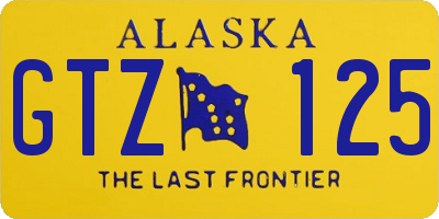 AK license plate GTZ125