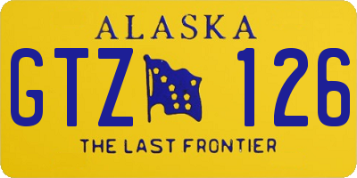 AK license plate GTZ126