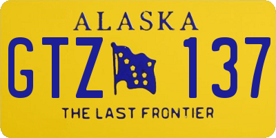 AK license plate GTZ137
