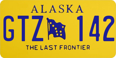 AK license plate GTZ142