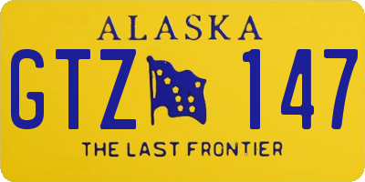 AK license plate GTZ147