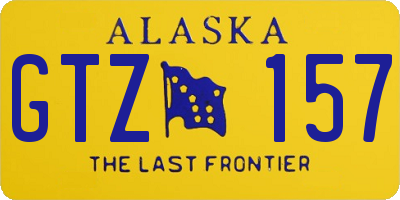 AK license plate GTZ157