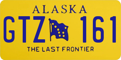 AK license plate GTZ161