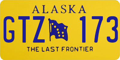 AK license plate GTZ173