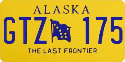 AK license plate GTZ175