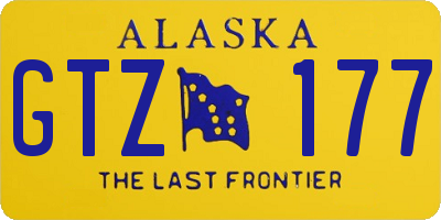 AK license plate GTZ177