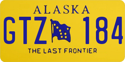 AK license plate GTZ184