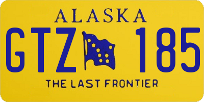 AK license plate GTZ185