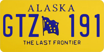AK license plate GTZ191