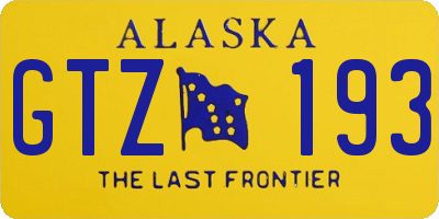 AK license plate GTZ193