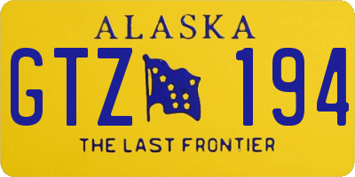 AK license plate GTZ194