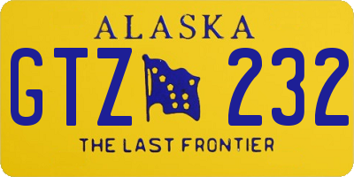 AK license plate GTZ232