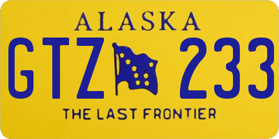 AK license plate GTZ233