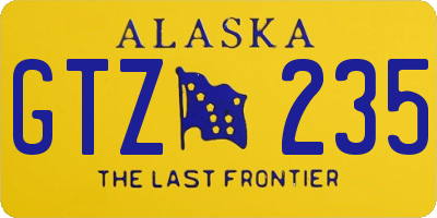 AK license plate GTZ235