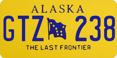 AK license plate GTZ238