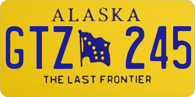 AK license plate GTZ245