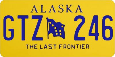 AK license plate GTZ246