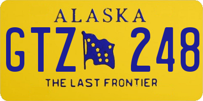 AK license plate GTZ248