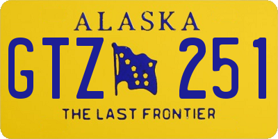 AK license plate GTZ251