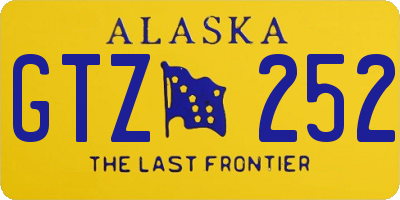 AK license plate GTZ252