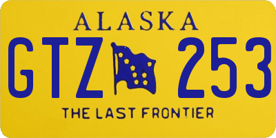 AK license plate GTZ253