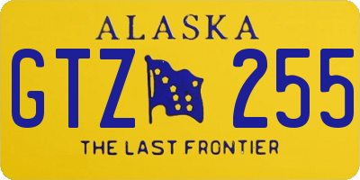 AK license plate GTZ255