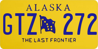 AK license plate GTZ272