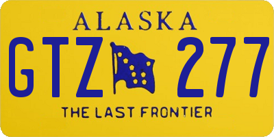 AK license plate GTZ277
