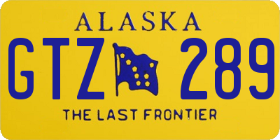AK license plate GTZ289