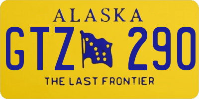 AK license plate GTZ290