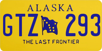 AK license plate GTZ293