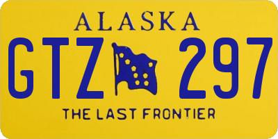 AK license plate GTZ297