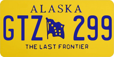 AK license plate GTZ299