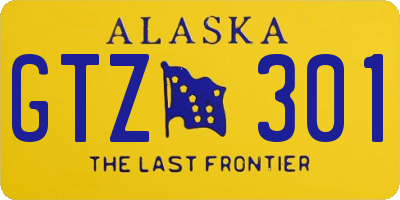 AK license plate GTZ301