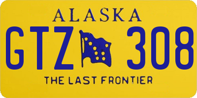 AK license plate GTZ308