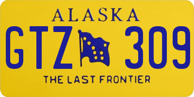 AK license plate GTZ309
