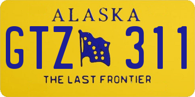 AK license plate GTZ311