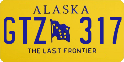 AK license plate GTZ317